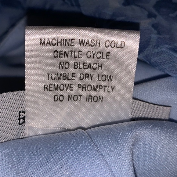 Vintage Blue sleeveless lined dress with flowers by B. Darlin size 11/12 - Picture 8 of 12